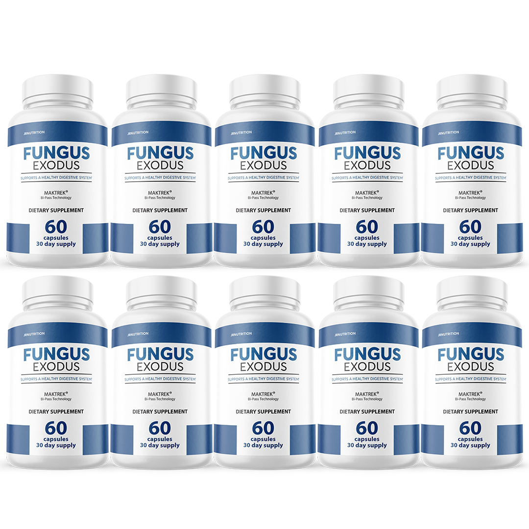 Fungus Exodus - Digestive System Dietary Supplement 60 Capsules (10 Pack)